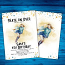 Search for blue ice skates invitations Ice skating party