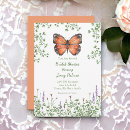 Search for butterfly garden bridal shower invitations Greenery