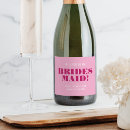 Search for will you be my bridesmaid wine labels Pink