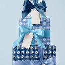 Search for blue snowflake wrapping paper Nordic