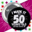 Search for 50th birthday badges Funny