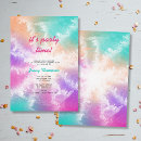 Search for tie dye invitations Pastel