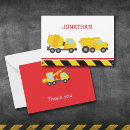 Search for construction birthday thank you cards Yellow
