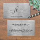 Search for brushed metal business cards Feminine
