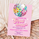 Search for disco ball birthday invitations Pink