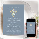 Search for white floral first communion invitations Boy