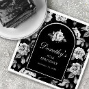Search for black and white floral napkins Vintage