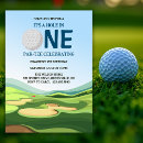 Search for golf 1st birthday invitations Modern