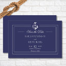 Search for nautical wedding save the dates Navy blue white