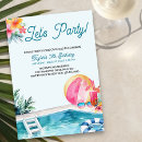 Search for cocktail pool party invitations Poolside