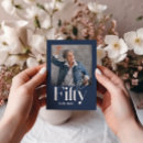 Search for blue 50th birthday invitations Simple