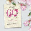 Search for garden 60th birthday invitations Elegant