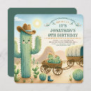 Search for cactus birthday invitations Western
