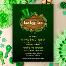 Search for lucky one 1st birthday invitations Modern