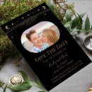 Search for black gold save the dates Modern