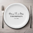 Search for mr and mrs wedding plates Black and white