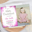Search for winter onederland birthday invitations Baby girl