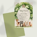 Search for friends baby shower invitations Forest baby animals