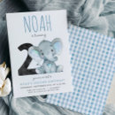 Search for blue elephant birthday invitations Boy