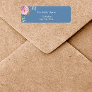 Search for blue roses return address labels Pink