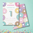 Search for donut birthday invitations Pink