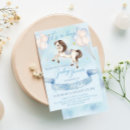 Search for pony baby shower invitations Blue