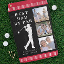 Search for best dad by par golf towels Typography
