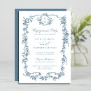 Search for frame engagement party invitations Dusty blue