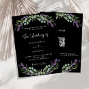 Search for lavender black wedding invitations Black and purple
