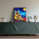 Search for castle at night posters Vintage