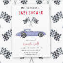 Search for race car baby pregnancy invitations Watercolor