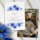 Search for royal blue and silver wedding invitations Botanical