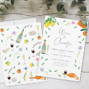 Search for wine and cheese engagement party invitations Watercolor