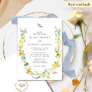 Search for yellow monogram invitations Watercolor floral