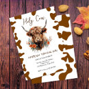 Search for highland cow 1st birthday invitations Boy birthday party