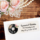 Search for music record return address labels Retro