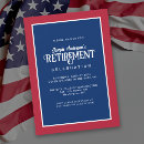 Search for military retirement Red white and blue