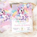 Search for rainbow unicorn invitations Whimsical