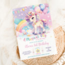 Search for unicorn rainbow colours invitations Girl