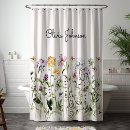 Search for wildflower shower curtains Watercolor