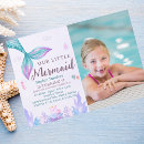 Search for little mermaid party invitations Purple