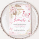 Search for pink butterfly baby shower invitations Boho