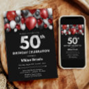 Search for black red silver invitations Modern