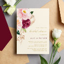 Search for elegant flower invitations Burgundy