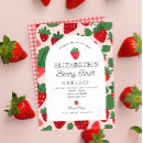 Search for strawberry birthday invitations Fruit