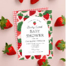 Search for pink strawberry invitations Berry sweet