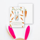 Search for rabbit with carrots invitations Watercolor