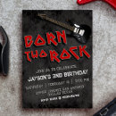 Search for rock birthday invitations Born two rock