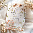 Search for autumn floral baby shower invitations A little pumpkin
