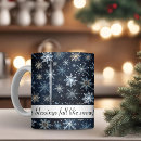 Search for gold snowflakes mugs Vintage